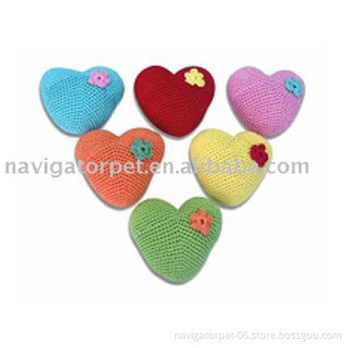 Pet Crochet Love Heart Toy
